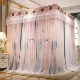 Mosquiteiro nova casa dupla camada sombreamento cortina de cama integrado à prova de poeira engrossado princesa mosquiteiro para cama yq231106