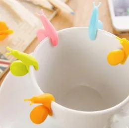 6 färger för att välja söt snigelform Silikon Tepåse Holder Cup Mug Candy Colors Gift Set Good Tea Tools Tea Infuser Silicone Teas Bag 12 LL