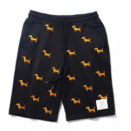 Calça masculina xia xin tb estilo roupas íntimas bordadas cães de cachorro calças de casal de casal de casas de algodão puro de algodão puro masculino masculino da moda