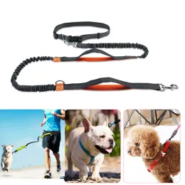 Reflect light flex dog Leashes running waist belt multifunction walk a dog leashes Collar chain Pet Supplies harness drop ship ZZ