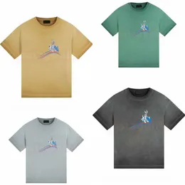 Camiseta de moda novo masculina de verão de manga curta camisetas desgastadas homem mulher casual roupas soltas tamanho s-2xl