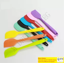 15 Colors Silicone Cake Batter Scraper 21cm Silicone Kitchen Accessories Soft Seamless Spatula Butter Cream Scraper Brush Baking Maker