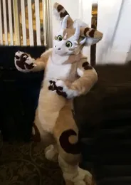 Desconto Husky cão raposa mascote traje de pele jaqueta de couro terno de halloween role play traje da mascote fursuit