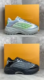 Luxury Designer Trainer Sneaker Shoes Discovery Lace Up Fashion Low Outdoor White Black White Green Men Outdoor Trainers With Box