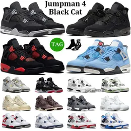 Jumpman 4 Chaussures de basket-ball Hommes Femmes 4s Black Cat Neon Military Black Cool Grey Black Canvas v White Cement Bred Pure Money Baskets pour hommes Sport OG chaussures de créateurs