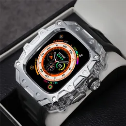 for Apple Watch Ultra 2/Ultra AP Mod Kit Protective Case Fluororubber Band Strap Cover 49mm