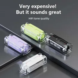Transparent Tws Wireless Bluetooth Earphones With Mic Semi In Ear Enc Call Noisereduction Charge Digital Display A5