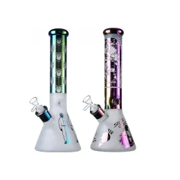 Game Beaker Glass Bong Hookahs Straight Tube Water Pipes Oil Dab Rigs 18mm Female Joint With Bowl And Downstem