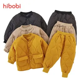 Clothing Sets hibobi Baby Boys Girls Clothes Set Children Long Sleeve Jackets 2Pcs Coat Autumn Winter Kids Suit Outfits Toddler Kids Clothing 220909