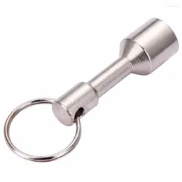 Nyckelringar 1 st 12mm Super Strong Silver Metal Mall Magnet Keychain Split Ring Pocket Keyring Hanging Holder Outdoor Tool Magnetic Diy Materials