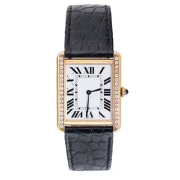 Relógios femininos da moda Relógios tanque Relógios femininos Mecânicos Diamante Rosa Ouro Platina Quadrado Relógios femininos Aço inoxidável