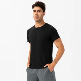 LL-21220 Yoga Outfit Men Thirts Therts Gym Gym Exercise Exext Wear Sportwear Trainer Runner Tops Outdoor Tops Short Sleeve Spreact