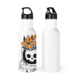 Einwandige Edelstahl-Sublimations-22-Unzen-Wasserflaschen mit Deckel, Sublimationsbecher, einzelne weiße Box, 40 Stück/Karton