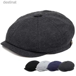 Berets 2022 Hot Sale Cotton Black Cap High Quality Beret Cap Man Ivy Newsboy Hat Men Ladies Beret Peaky Blinders WholesaleL231106