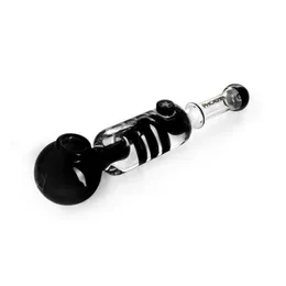 Smoking Pipes Phoenix Glass Glycerin Freezable Coil Spoon Hand Pipe Black with Gold Label Bubbler Water Tobacco BongsQ240515
