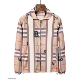 Erkek Ceketler Çok Tarzlı Klasik Ekose Kapşonlu Ceket Tasarımcısı Moda Günlük Rüzgar Yasağı İlkbahar Yaz Ceket 9916