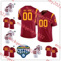 Miller Moss USC Jersey de futebol Justin Dedich 7 Calen Bullock 51 Solomon Byrd 16 Tahj Washington 6 Austin Jones Kyron Hudson personalizado costurado USC Trojans Jerseys