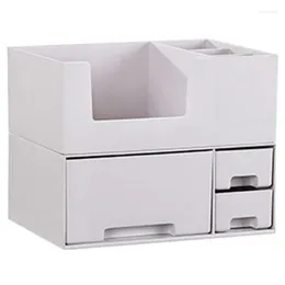 Smyckespåsar PP -lådan Organiser Makeup Storage Box för kosmetiska brevpapper Kontor Desktop Cist