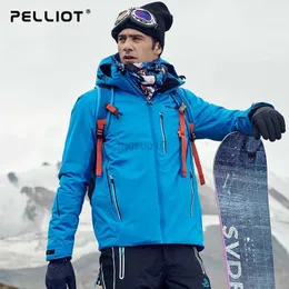 기타 스포츠 용품 2022 Pelliot and Outdoor Ski Wear 남자 겨울 더블 보드 여행 스포츠 재킷 전문가 두꺼운 따뜻한 통기성 면화복 hkd231106