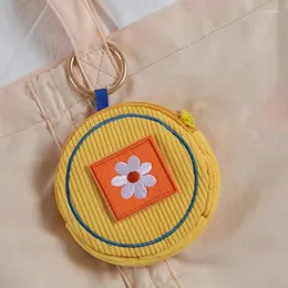 キーチェーンミニコインバッグアクセサリー刺繍キーチェーンキーリングかわいい財布の財布ハンドバッグ装飾