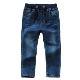 Jeans Children's Jeans Elastic midja modemärke Design Children's Casual Jeans Youth Boys 2-14 år Old Wear FM034 230406