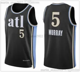 2023/24 City Basketball Jerseys Trae 11 Young Dejounte 5 Murray Bogdan 13 Bogdanovic Clint 15 Capela De'Andre 12 Hunter Onyeka 17 Okongwu Br