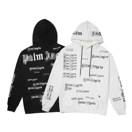 Palm Chaopai Angel Full Print Letter Hooded Sweater for Men and Women Couples High Street Loose Hoodie Coat