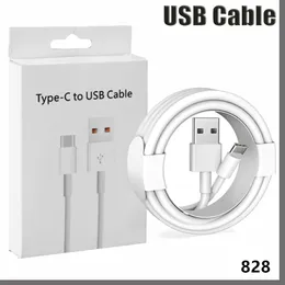 Type-C USB Cable Good quality Micro USB Fast Charging Date Cables C Type Charging Cord for NOTE 20 NOTE 10 S20 Cell Phone Cables with Retail Box 828D