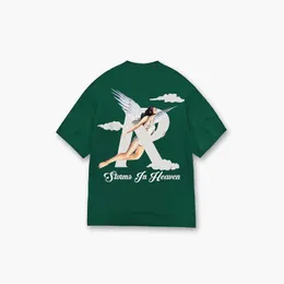 T-shirt in cotone a maniche corte 23ss Taglie forti USA Summer Storms Heaven T-shirt vintage Streetwear Europe T-shirt unisex da skateboard primaverile