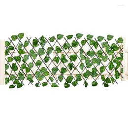 Dekorativa blommor Integritetsskärm Faux Vines Löv Hedge Cover Panel Outdoor Greenery Wall Decorations For Garden Backyard