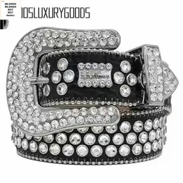 2022 Designer Belt BB Cinture Simon per uomini Donne Shiny Diamond Belt Black Cintura Uomo BoosluxuryGoods MFX26602