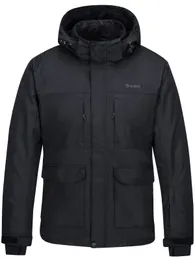 メンズジャケット冬キャンプアウトドアスポーツウォームジャケットフード付きジャケット80％ホワイトグースフード付きジャケット230406