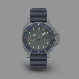 47 mm Wysokiej jakości męskie Menowe automatyczne zegarek automatyczny czarny niebieski kalendarz kalendarz ceramiczny 12