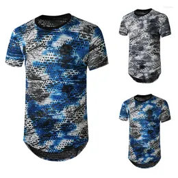 남자 T 셔츠 브랜드 여름 하와이 휴가 개인화 패션 비즈니스 힙합 캐주얼 찢어진 짧은 슬리브 셔츠 남자 스트리트웨어