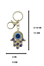 Keychains lanyards l Hamsa hand amet hänge w/crystal rhinestones blå vit svart ond öga nyckelring bakspegel tillbehör doo amsgy