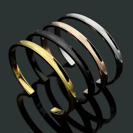 Marke Luxus 18 Karat Gold T Manschette Armband Damen Titan Stahl Zeit Charme Öffnung Armband Hochwertige Designer Armband