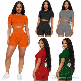 Tute da donna Manica a petalo Abbigliamento sportivo Sexy New Fashion Streetwear Casual Tinta unita fiore bruciato Set di collant in due pezzi