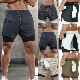 Herenshorts Heren Ym Sports Sorts Join Runnin Breathable Fitness Oefening Dubbellaags Sirt Idden-Pocket Casual