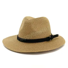 Mens Straw Sun Hat For Women British Style Panama Church Jazz Hats Summer Beach Vacation Hats