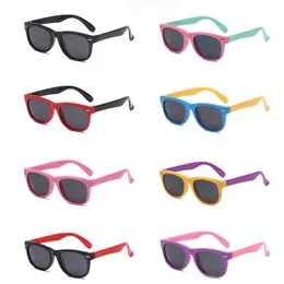 نظارة شمسية مستقطبة للأطفال سيليكون سلامة مرنة الأطفال بأشعة الشمس الأزياء الفتيات الفتيات ظلال العينين UV400