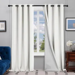 Curtain Blackout Curtains Full Light Blocking For Bedroom Living Room Thermal Insulated Window Set Of 2 Panels