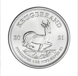 Konst och hantverk 2021 Kruger Commemorative Coin of South Africa Gold Silver Coin Foreign Commemorative Coin Silver Plated Commemorative Medal