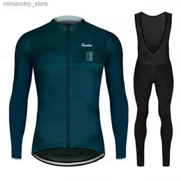 Radfahren Jersey Sets Raudax 2023 Lange Seve Radfahren Sets Bicyc Kleidung Breathab Berg Radfahren Kleidung Anzüge Ropa Ciclismo Verano Triathlon Q231107