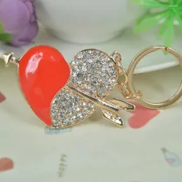 Schlüsselanhänger Pfeil ein Herz Schlüsselanhänger Strass Kristall Charm Schmuck Frauen Tasche Anhänger Auto Schlüsselanhänger Valentinstag Weihnachtsgeschenk