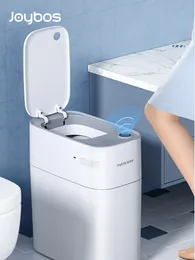 Waste Bins Intelligent sensor trash can sense automatic bag suction trash can light kitchen bedroom toilet waterproof bucket 230406