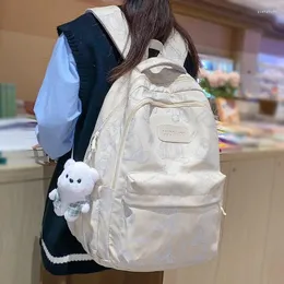 Sacos escolares Bonito Feminino À Prova D 'Água Impressão Laptop Faculdade Mochila Menina Viagem Lazer Saco Moda Mulheres Estudante Lady Nylon Livro