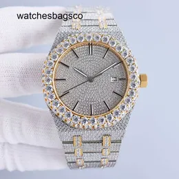 Designer Diamond Watches VVS Handmade Diamonds Watch Mens Automatic Mechanical 42mm With Diamond-studded Steel 904L Sapphire Women Wristwatches Montre