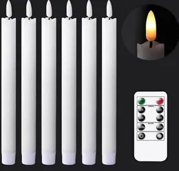 Candele LED natalizie a luce tremolante da 160 pezzi con telecomando, candele decorative bianche calde alimentate a batteria da 10 pollici