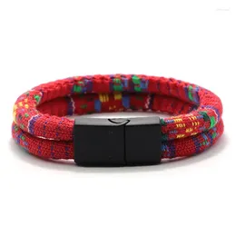 Charme Pulseiras 2023 Moda Homens Corda Pulseira 6mm Bohemian Thread Braclet Homme Presente para Namorado Masculino Acessórios de Mão Pulseras Joias