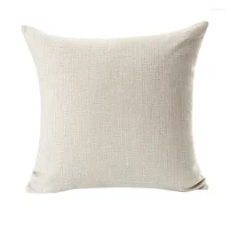 Kudde tom värme Termisk överföring Skriv ut säte för soffa Kasta fast färg Kudde Cotton Linen Fabric Home Decor